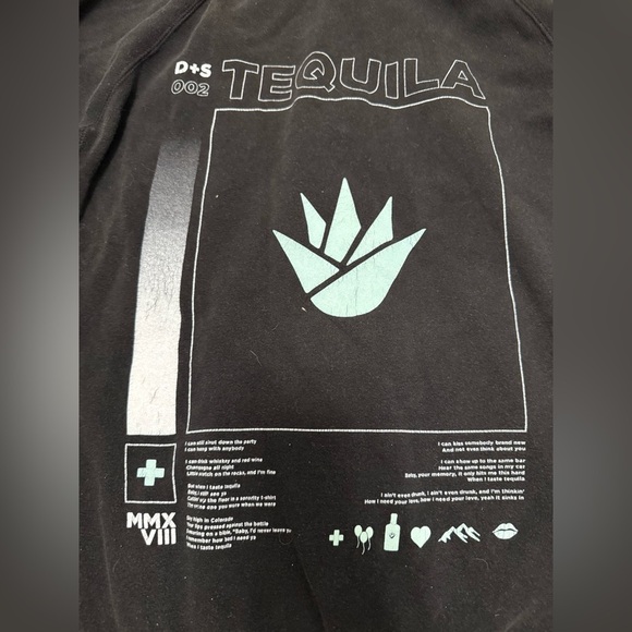 Dan & Shay Tequila Concert Zip Up Black Hoodie Size M - Picture 2 of 6